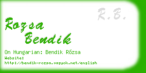 rozsa bendik business card